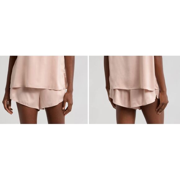 New Lunya Washable Silk Sleep Pajama Shorts in Delicate Pink size Large - Picture 1 of 7